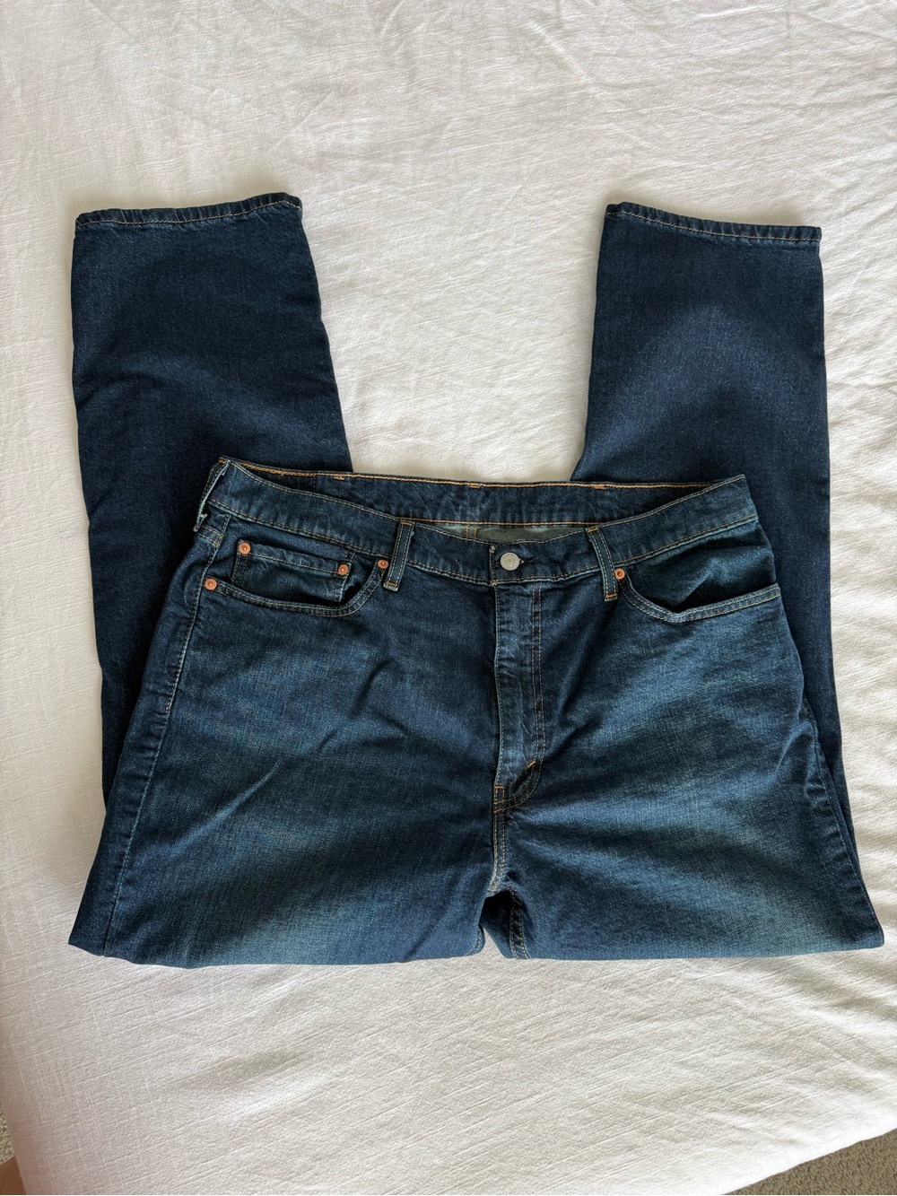 LEVIS Men's Dark Blue Classic Straight Leg Jeans